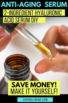 DIY Hyaluronic Serum. Save money on your anti-aging skin care products by making your own! With as few as 2-ingredients you can make your own DIY hyaluronic acid serum. Or add a few more ingredients for a power packed vitamin C serum! Learn about hyaluronic serum benefits and how to add homemade skin care products to your daily anti-aging beauty regimen and natural skin care routine. An inexpensive beauty hack to up your anti-aging skin care regimen using homemade beauty products. #antiaging Hyaluronic Acid Serum Recipe, Homemade Skin Care Products, Serum Recipe, Serum Benefits, Diy Serum, Natural Anti Aging Skin Care, Ear Health, Hyaluronic Serum