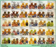 an advertisement for winnie the pooh toys with many different characters on it's back