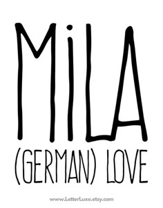 a black and white image with the words'mia german love '