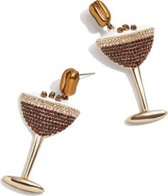 BaubleBar Espresso Martini Statement Earrings | Nordstrom Earring Trends 2024, Glass Keychain, Cocktail Earrings, 23rd Birthday, Earring Trends, Espresso Martini, Trends 2024, Winter Aesthetic, Martini Glass