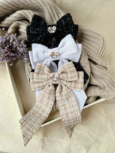 Bow Clip, June 1, Pita, Ribbon Bows, Hair Bows, Hair Accessories, Ribbon