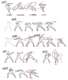 an image of how to draw people in different poses