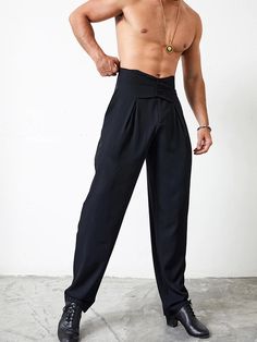 ZYMdancestyle Latest Model Trousers Loose Fit High Waist With 3 Buttons Men's latin dance Trousers High Waisted Pants For Men, Men's High Waisted Pants, High Waisted Suit Pants Men, High Waist Mens Pants, High Waisted Mens Pants, High Waisted Trousers Men, Men’s Trousers, High Waist Pants Men, High Waisted Pants Men