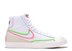 Wmns Blazer Mid '77 'Inifinite Watermelon' - Nike - DC1746 102 - white/sunset pulse/coconut milk/electric green | Flight Club Nike Shoes Women Fashion, Gymnastics Shoes, Nike Blazers, Cute Blazers, Nike Shoes Girls, Preppy Shoes, Pretty Shoes Sneakers, All Nike Shoes, Shoes Outfit Fashion