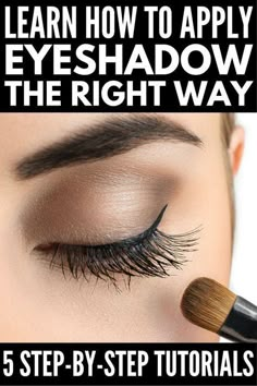 If you want to know how to apply eyeshadow like a pro, this collection of simple and easy step-by-step tutorials for beginners is for you! Regardless of the color (blue, green, brown) and shape (hooded or monolid) of your eyes, and your personal style (natural, smokey, and downright dramatic), these guides will teach you everything you need to know about applying eyeshadow properly. We've also included product recommendations as well as the best brushes for blending and beyond! Applying Eyeshadow, Makeup Memes, Apply Eyeshadow, Eye Makeup Steps, Makeup Step By Step, How To Apply Eyeshadow, Brown Eyeshadow