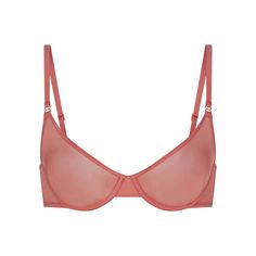 JELLY SHEER UNDERWIRE SCOOP BRA | TERRACOTTA - JELLY SHEER UNDERWIRE SCOOP BRA | TERRACOTTA Lingerie Inspiration, Sheer Bra, Mesh Bra, Scooped Neckline, Unlined Bra, Suit Accessories, Bra And Panty Sets, Streetwear Outfits, Fancy Outfits