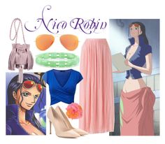 "|| Nico Robin (post-timeskip) ||" by freezespell ❤ liked on Polyvore featuring Nico, Ray-Ban, Gianvito Rossi, Sara Battaglia, anime, CasualCosplay, manga, onepiece and NicoRobin One Piece Inspired Outfits, Anime Bounding, Outfits Anime, Chic Black Outfits, Princess Inspired Outfits, Susanoo Naruto, Easy Cosplay, Nerdy Outfits