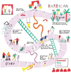 an illustrated map shows the location of various activities and things to do in this area