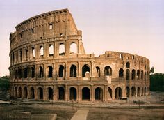 an old photo of the colossion in rome