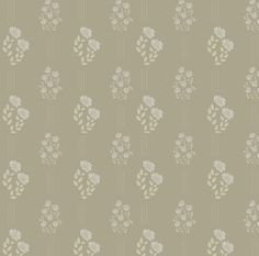 a wallpaper with white flowers and leaves on a gray background in shades of grey