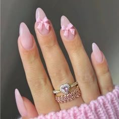 Super Cute And Stylish Ships In 5-10 Business Days Ongles Rose Pastel, Bow Nail Designs, Cute Pink Nails, Girly Acrylic, Summery Nails, Girly Acrylic Nails, Girls Nails, Stick On Nails, Nail Charms