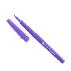 two purple pens sitting next to each other