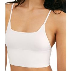 Free People Andi Square Neck Seamless Bralette Color: White New With Tag In Original Plastic Bag! Square Neckline Longline Silhouette Skinny Straps 92% Nylon, 8% Spandex Free People Seamless Bralette White Sports Bra With Built-in Bra For Summer, Spring Crop Top With Light Support, Seamless Yoga Bra With Tank Straps, White Seamless Sports Bra With Wide Straps, Solid Seamless Strappy Camisole, Medium Support Cami Sports Bra, White Sports Bra With Removable Pads, Seamless Strappy Yoga Crop Top, Strappy Seamless Yoga Crop Top