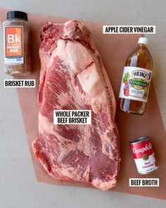 the ingredients needed to make an apple cider vinegar pork roast