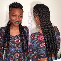 Braided Mohawk With Chunky Braids Big Braid Styles, Braided Mohawk, Braided Mohawk Hairstyles, Chunky Braids, Twisted Hair, Big Braids, Jumbo Box Braids, Mohawk Braid, African Hair Braiding Styles