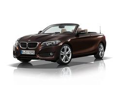 a brown convertible car parked in front of a white background