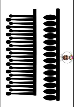 an image of a comb with different sizes and shapes