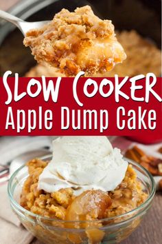 this slow cooker apple dump cake is the perfect dessert for fall