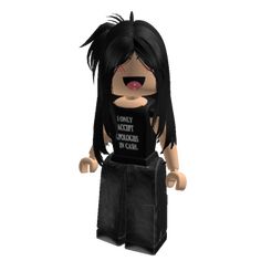 a cartoon character with long hair and black pants