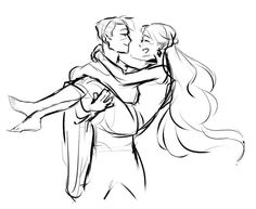 a drawing of a couple hugging each other