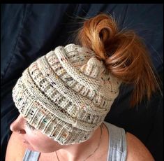 Beautiful, messy bun hats or toques available in many colors. Very popular. Wear with either a messy bun or a ponytail. The hole in the top is elasticized.  This is a great hat to wear with your ponytail or a bun instead of having them bunched up under your hat which then makes your hat move back-and-forth. They are very stylish. Messy Bun Hats, A Messy Bun, Messy Bun Hat, Bun Hat, A Ponytail, Skull Cap Beanie, Messy Bun, Skull Cap, Caps Hats