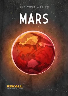 a poster with the words mars on it