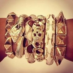 Arm Party, Gold Bracelets, Stockholm Fashion, Stacked Jewelry, Girly Jewelry, Jewelry Inspo, Dream Jewelry, Pretty Jewellery