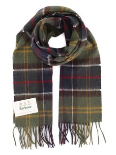 100% Wool Barbour Scarf, Barbour Women, Waxed Cotton Jacket, Barbour Mens, Winter Plaid, Tartan Scarf, Fringe Scarf, Lightweight Scarf, Mens Scarves