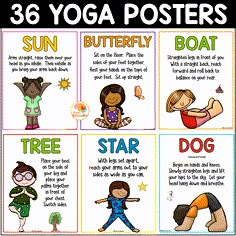 yoga cards for kids and young children