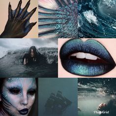 Umberlee Aesthetic, Evil Siren Aesthetic, Dark Mermaid Crown, Goth Mermaid Makeup, Gothic Mermaid Costume, Sea Witch Cosplay, Mermaid Goth, Dark Mermaid Tail, Goth Mermaid Costume