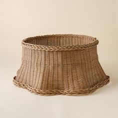 Rattan Scalloped Tree Collar Magnolia Home Rugs, Plaid Tree Skirt, Tree Basket, Antique Bell, Home Decor Books, Tree Collar, Decor Books, Stocking Holders, Diy Products