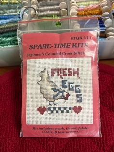 a package of cross stitch kits for beginners