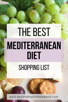 Mediterranean Diet Shopping List, Diet Shopping List, Meal Plan Printable