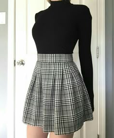 Plaid Skirt, Fashion Korean, Edgy Outfits, Kawaii Clothes, Girly Outfits, Mode Inspiration, Inspired Outfits