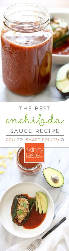 the best enchilada sauce recipe is made with sliced avocado and tomato