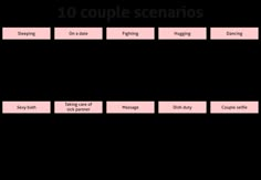 a table with ten couples in spanish