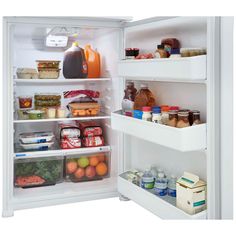 an open refrigerator filled with lots of food