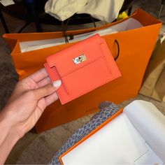 Final Price - Offers Will Not Be Considered. This Is Priced Wayyyy Below Retail, About $2000 In Stores. Brand New In Box, Never Used. Did Not Come With Tags (Hermes Bags And Small Leather Goods Do Not Have Tags). It Took Me 2 Years To Get This Wallet But Unfortunately The Color Is Not For Me. Open To Trading For The Same Exact Wallet Only In Mauve Pale, Mauve Sylvestre, Vert Fizz, Bleu Brume, Bleu Glacier. Please Do Not Make A Bundle With Only This Item Expecting An Offer From Me. Bundles Are Fo Designer Pink Wallets For Formal Occasions, Classic Pink Wallet As A Gift, Elegant Wallets With Box Included For Gift, Elegant Wallets With Box For Gift, High-end Formal Wallets, Pink Rectangular Wallet With Original Box, Mauve Sylvestre, Cardholder Wallet Hermes, Orange Travel Wallet