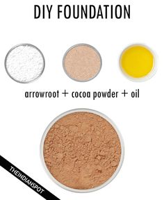 DIY ALL NATURAL MAKEUP Diy Makeup Foundation, Diy Foundation, Compact Foundation, All Natural Makeup