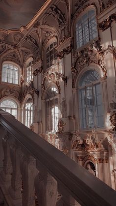 an ornate building with many windows and balconies