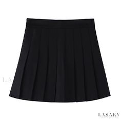 Lasaky - High-quality Pleated Skirt with Zipper Closure and Button Detail - Ideal Uniform Skirt or Short Skirt Pleated Skirt Y2k, Kawaii Skirt, Uniform Skirt, Short Pollera, Pleats Pattern, Mini Pleated Skirt, Women's Uniforms, Nature Dress, Skirt Y2k