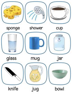 an image of different objects that are in the english speaking words game with pictures on them