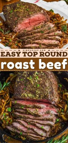 Easy Top Round Roast Beef Recipe, simple dinner recipes, meal ideas Top Round Steak Recipes, Top Round Roast Beef, Beef Top Round Steak, Top Round Roast, Round Steak Recipes