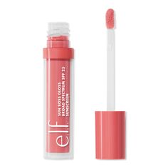 Sun Boss Gloss SPF 25 - SUN BOSS GLOSS SPF 25 BLUSH MUCHBenefitsPigmented lip gloss delivers mineral SPF 25 protectionBuildable color with a high-shine finishInfused with vitamin E to help moisturize & condition lipsAddictive tropical coconut scent100% vegan & cruelty-free, e.l.f. is Leaping Bunny Certifiede.l.f. is proud to partner with Fair Trade USA & manufacture products in Fair Trade Certified facilities; look for the Fair Trade Certified seal on your e.l.f. productKey IngredientsZinc oxide Glowup Tips, Mack Up, Coconut Scent, Tinted Lip Gloss, Pigmented Lips, Leaping Bunny, Bare Lip, Lip Exfoliator, Elf Cosmetics