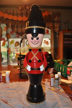 a nutcracker is sitting on top of a table