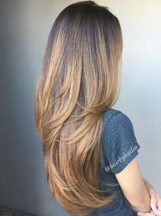 Trend Hairstyle, Light Brown Balayage, Hairstyles Layered, Sanggul Modern, Layered Hairstyles, Brown Balayage