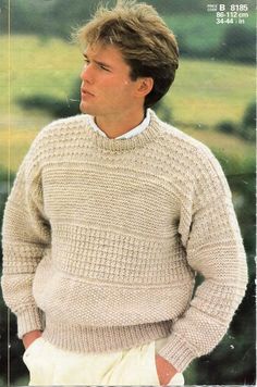 Hey, I found this really awesome Etsy listing at https://www.etsy.com/listing/732798429/mens-chunky-sweater-knitting-pattern-pdf Mens Knit Sweater, Chunky Jumper, Sweater Knitting Pattern, Jumper Knitting Pattern, Chunky Knitting Patterns, Country Casual, Knit Men, Grunge Look, Textured Sweater