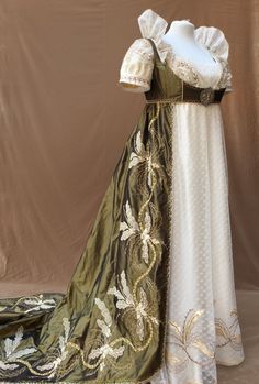 Regency Gown, Regency Era Fashion, Era Fashion, 1800s Fashion, Court Dresses, Regency Dress, Regency Fashion, 19th Century Fashion, Old Dresses