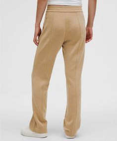 Tailored For Comfort. These Pants Have A Trouser-Inspired Aesthetic And Peach-Fuzz Touch Thats Impossible To Resist. Dress Them Up Or Down, And Enjoy The Softness All Day. Designed For Casual. Slim Fit Skims Your Body:falls Straight Down From Hip To Hem:31" Inseam, Intended To Skim The Floor For Heights Of 55"-58". Hand Pockets With Hidden Card Sleeve. Elastic Waistband With A Hidden Drawcord. | Softstreme High-Rise Straight-Leg Pant Regular Beige Straight Sweatpants With Elastic Waistband, Beige Slim Fit Straight Leg Bottoms, Beige High Rise Non-stretch Pants, Cream Relaxed Fit Full-length Pants, Beige Straight Leg Pull-on Bottoms, Social Impact, Card Sleeve, High Rise, Straight Leg Pants