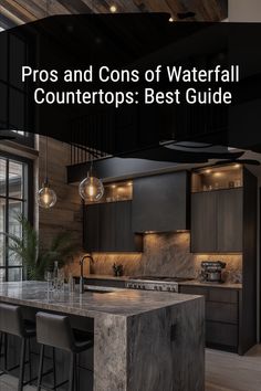 the pros and cons of waterfall countertops best guide